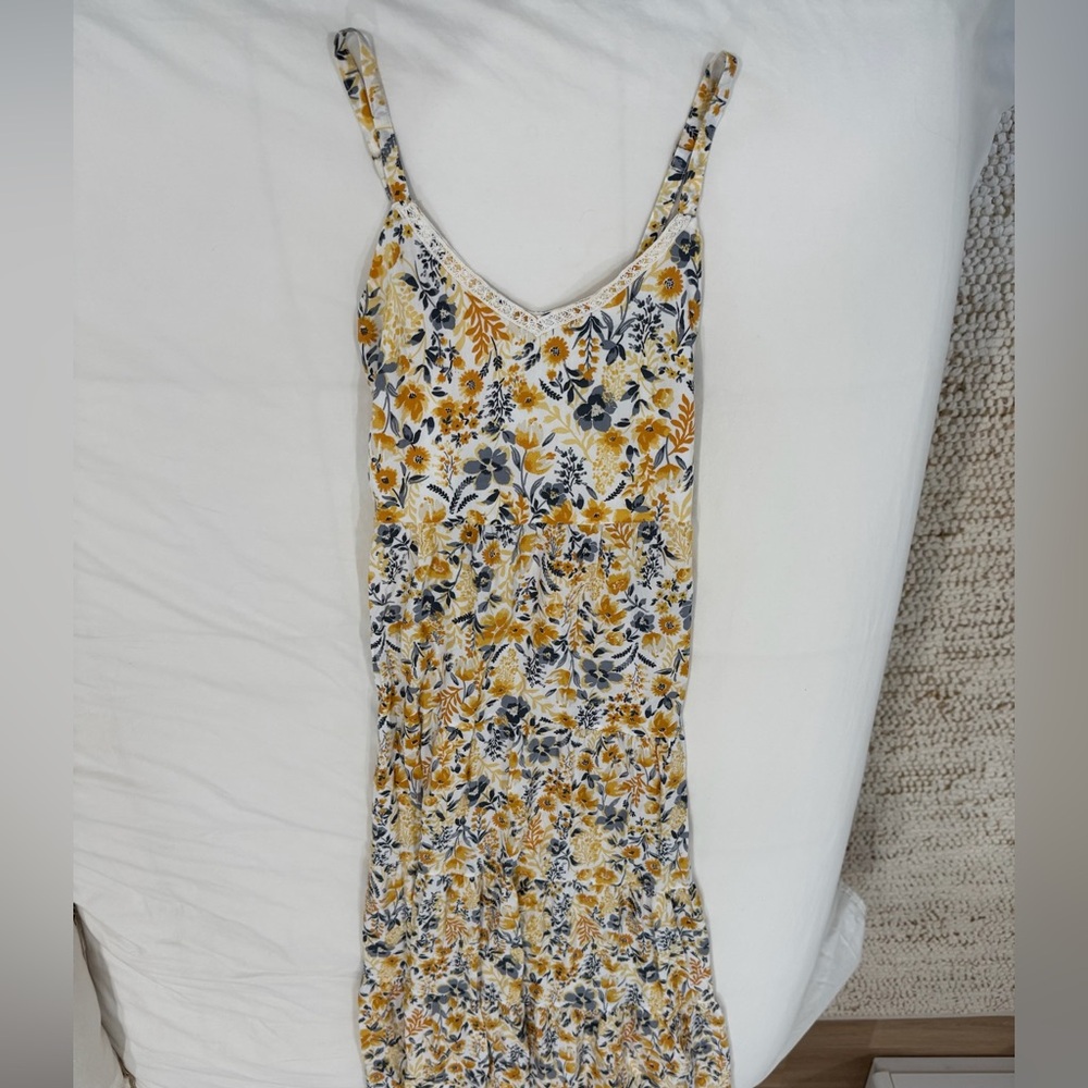 Joie Yellow and Blue Floral Maxi Dress
